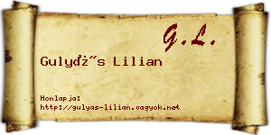 Gulyás Lilian névjegykártya