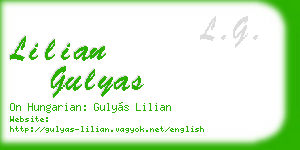 lilian gulyas business card